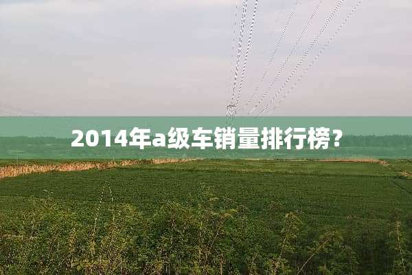 2014年a级车销量排行榜？