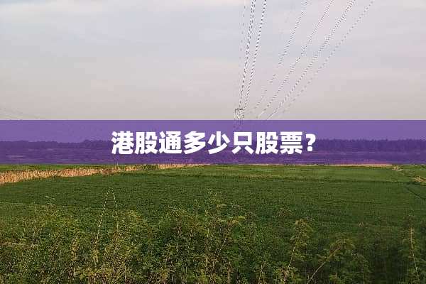 港股通多少只股票？
