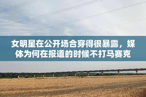女明星在公开场合穿得很暴露，媒体为何在报道的时候不打马赛克？
