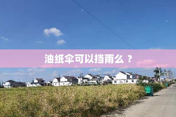 油纸伞可以挡雨么 ？