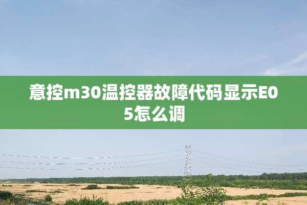 意控m30温控器故障代码显示E05怎么调