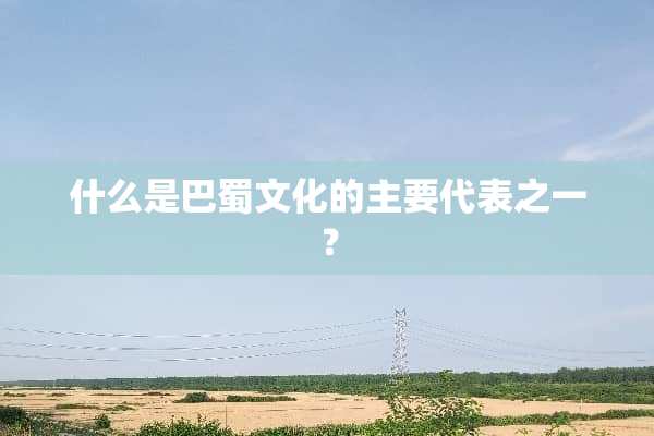 什么是巴蜀文化的主要代表之一？