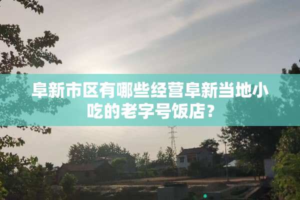 阜新市区有哪些经营阜新当地小吃的老字号饭店？