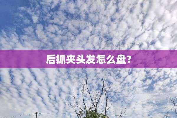 后抓夹头发怎么盘？