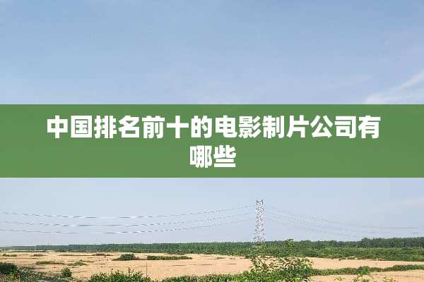 中国排名前十的电影制片公司有哪些