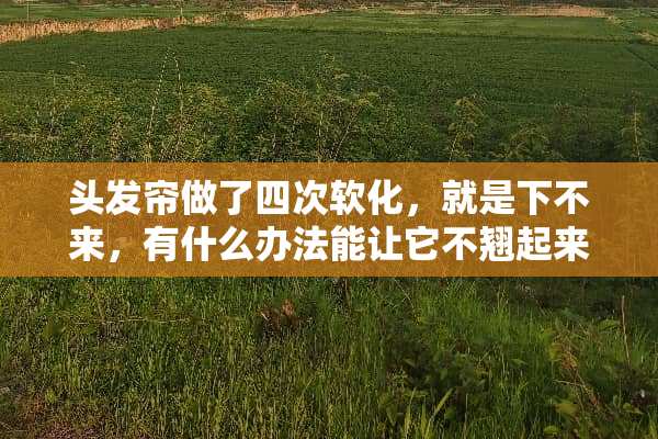 头发帘做了四次软化，就是下不来，有什么办法能让它不翘起来？