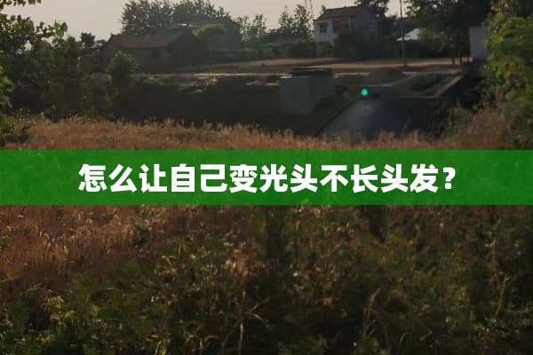 怎么让自己变光头不长头发？