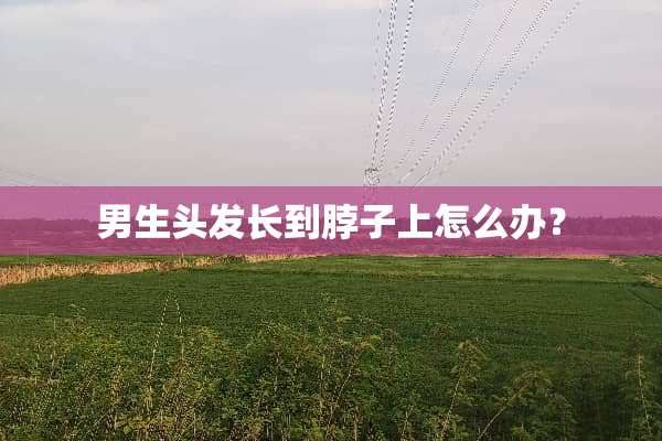 男生头发长到脖子上怎么办？