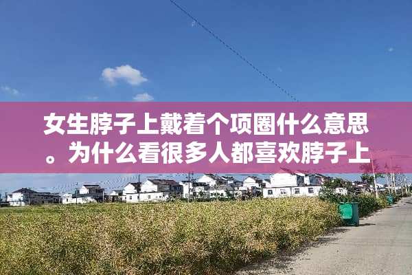 女生脖子上戴着个项圈什么意思。为什么看很多人都喜欢脖子上戴个圈