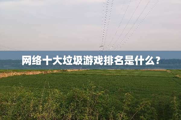 网络十大垃圾游戏排名是什么？