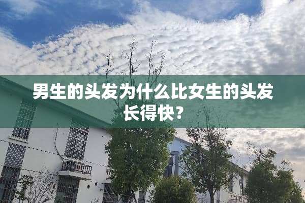 男生的头发为什么比女生的头发长得快？