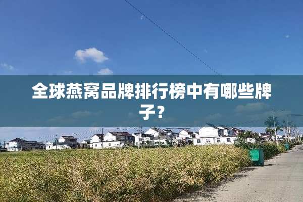 全球燕窝品牌排行榜中有哪些牌子？