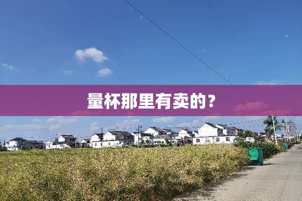 量杯那里有卖的？