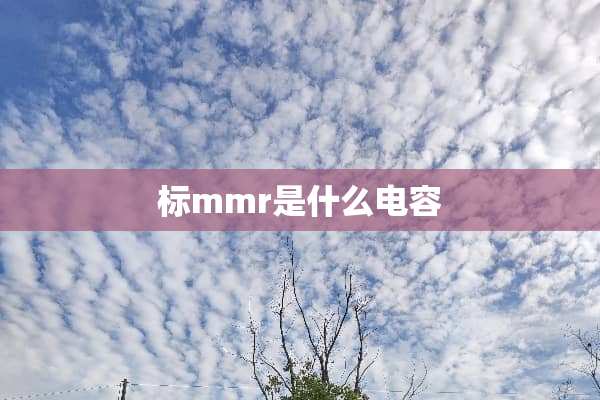 标mmr是什么电容