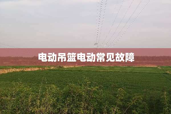 电动吊篮电动常见故障