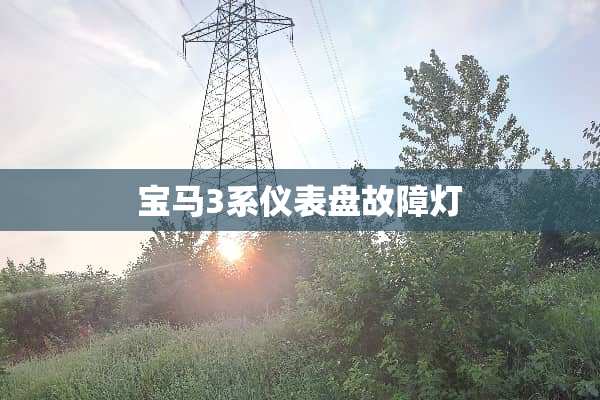 宝马3系仪表盘故障灯