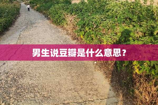 男生说豆瓣是什么意思？