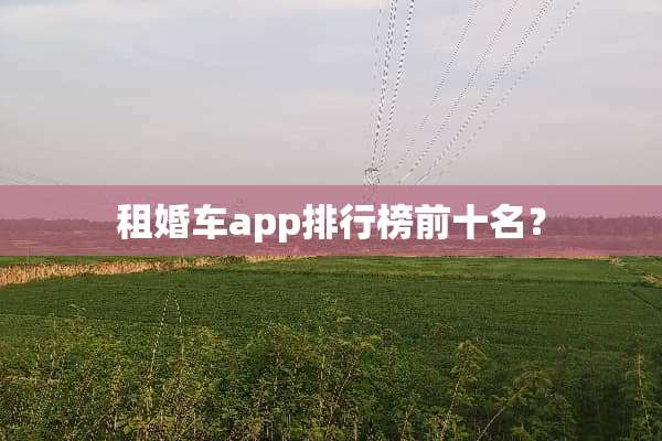 租婚车app排行榜前十名？