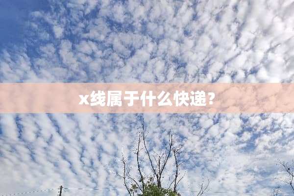 x线属于什么快递？