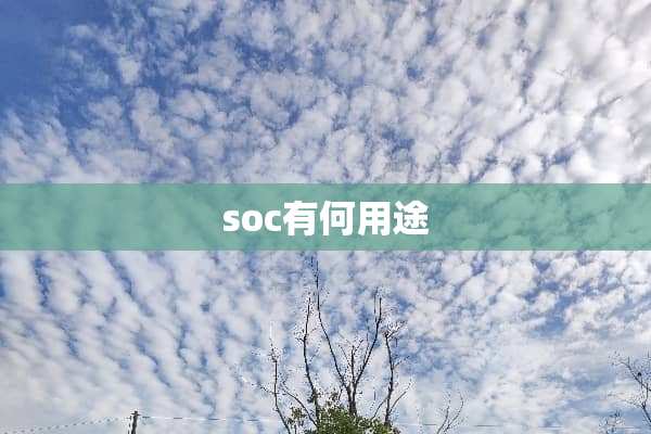 soc有何用途