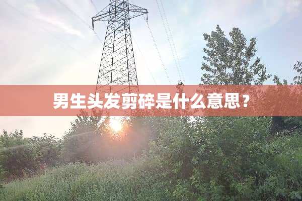 男生头发剪碎是什么意思？