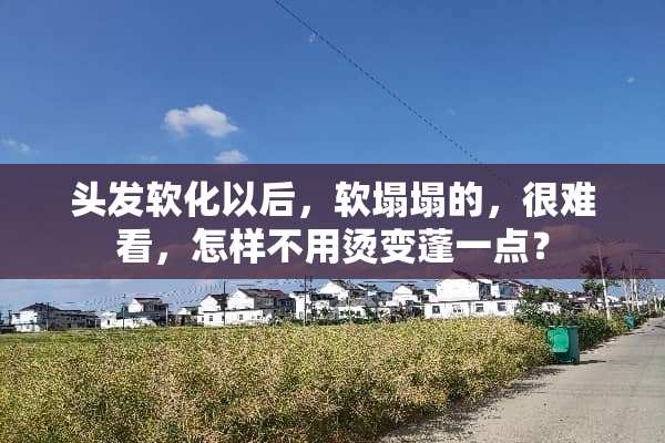 头发软化以后，软塌塌的，很难看，怎样不用烫变蓬一点？