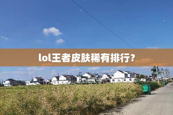 lol王者皮肤稀有排行？