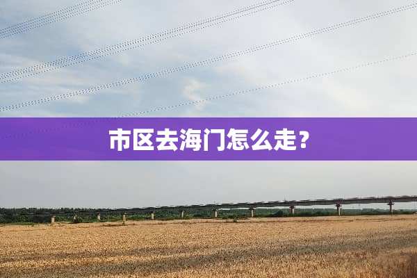 市区去海门怎么走？
