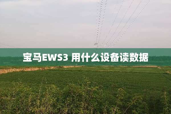 宝马EWS3 用什么设备读数据