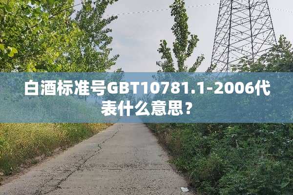 白酒标准号GBT10781.1-2006代表什么意思？