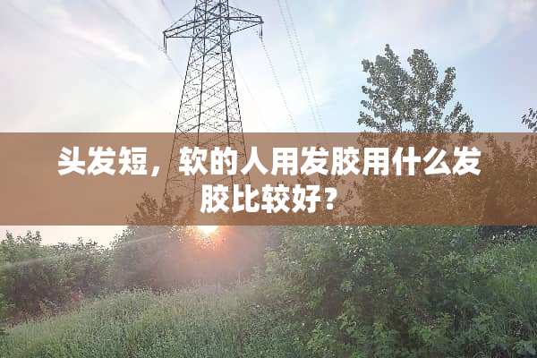 头发短，软的人用发胶用什么发胶比较好？