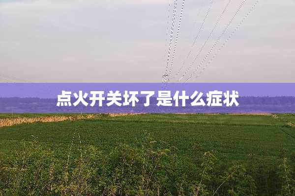 点火开关坏了是什么症状