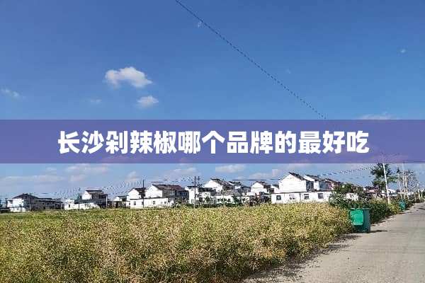 长沙剁辣椒哪个品牌的最好吃