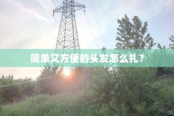 简单又方便的头发怎么扎？