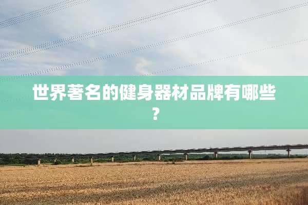世界著名的健身器材品牌有哪些？