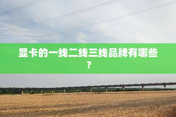 显卡的一线二线三线品牌有哪些？