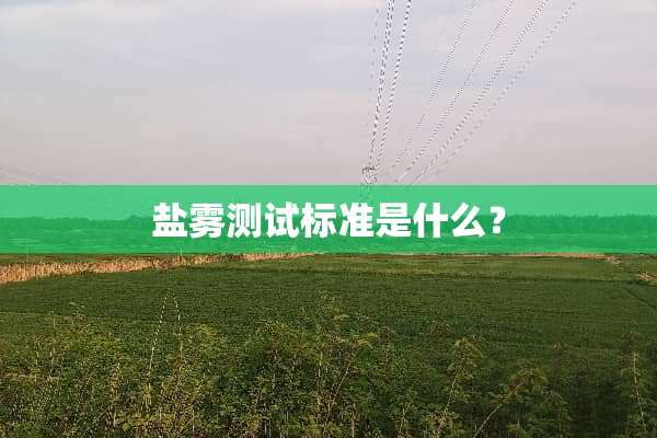 盐雾测试标准是什么？