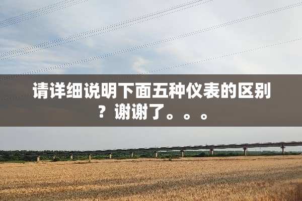 请详细说明下面五种仪表的区别？谢谢了。。。