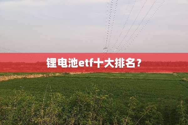 锂电池etf十大排名？