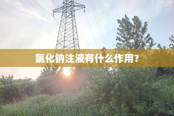 氯化钠注液有什么作用？