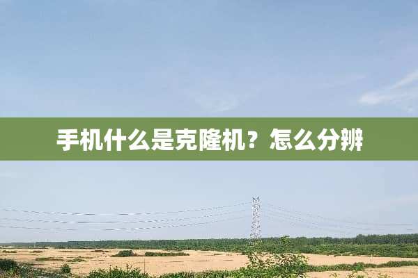 手机什么是**机？怎么分辨