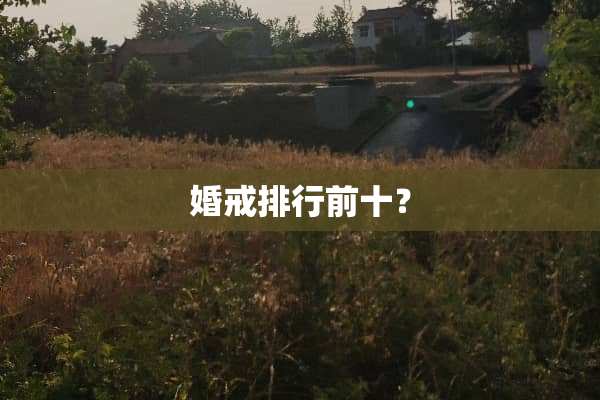 婚戒排行前十？
