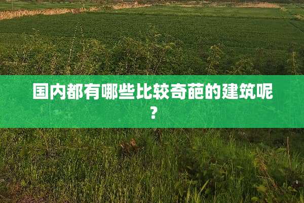 国内都有哪些比较奇葩的建筑呢？