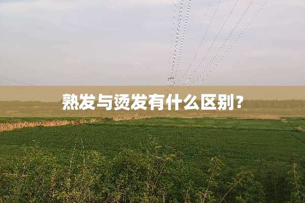 熟发与烫发有什么区别？
