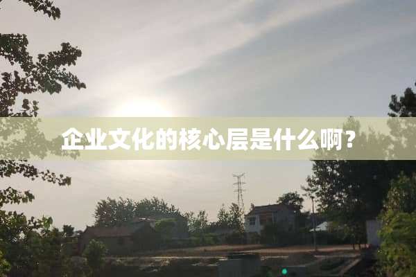 企业文化的核心层是什么啊？