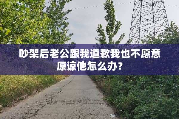 吵架后老公跟我道歉我也不愿意原谅他怎么办？