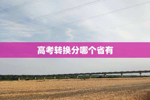高考转换分哪个省有