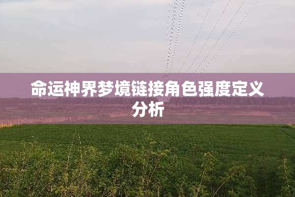 命运神界梦境链接角色强度定义分析