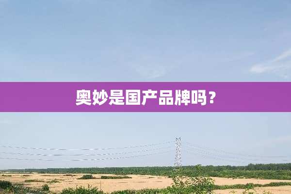 奥妙是国产品牌吗？