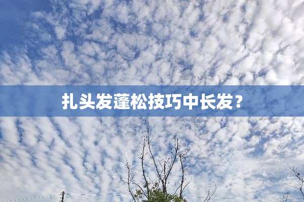 扎头发蓬松技巧中长发？